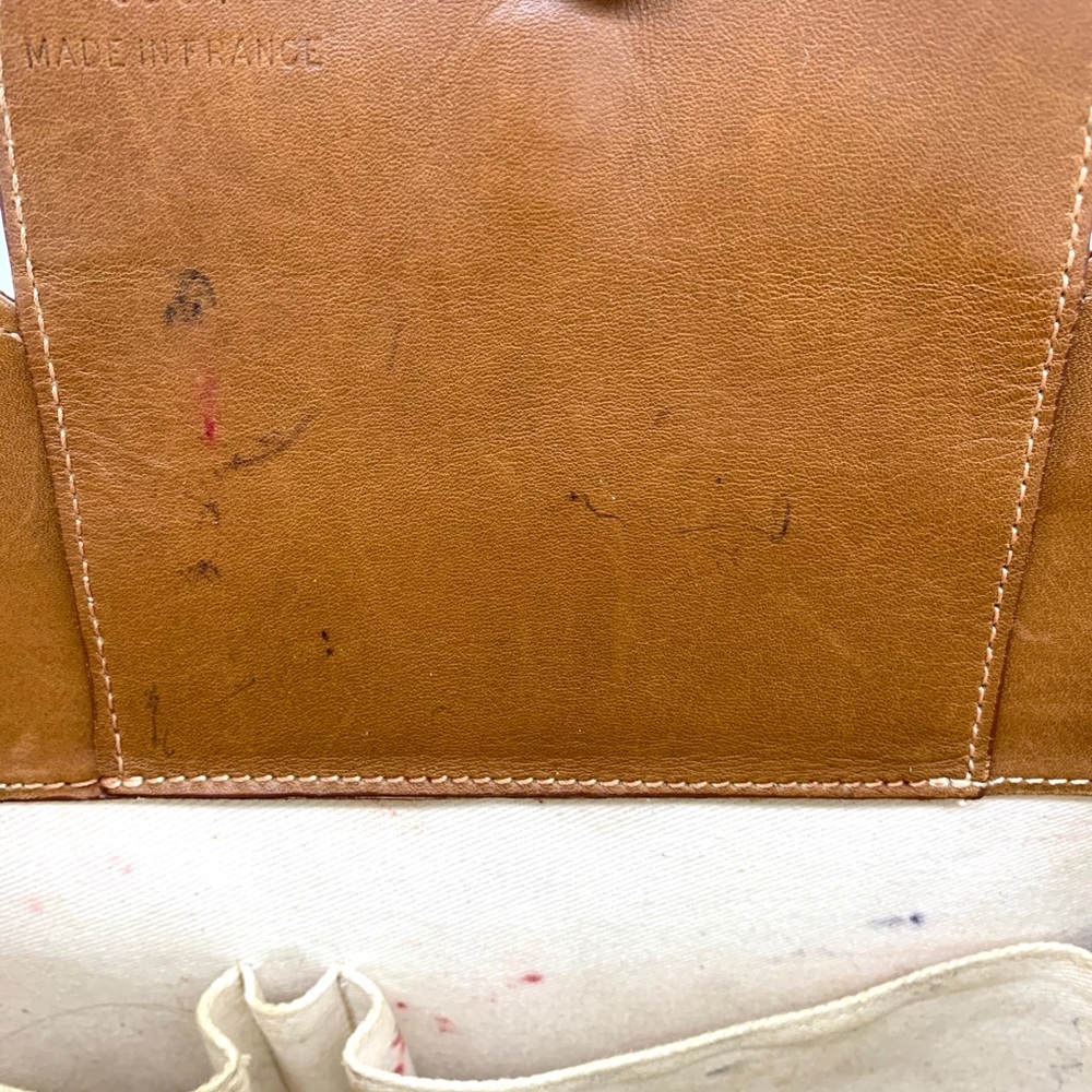 Lancel Bowler Brown Leather Cut Out Handle Bag - Picture 8 of 12